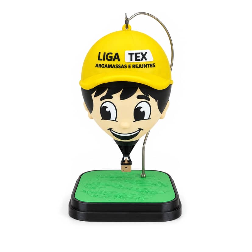 Miniatura de Balão de Ar Quente Liga Tex com Capacete