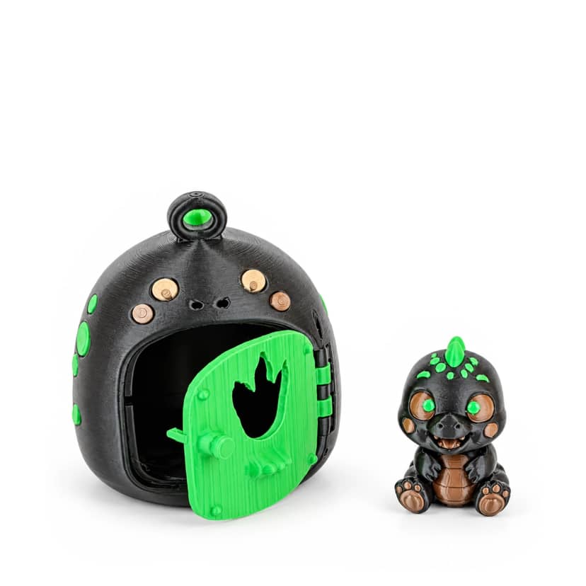 Miniatura de Dragão Filhote com Casinha em Formato de Ovo