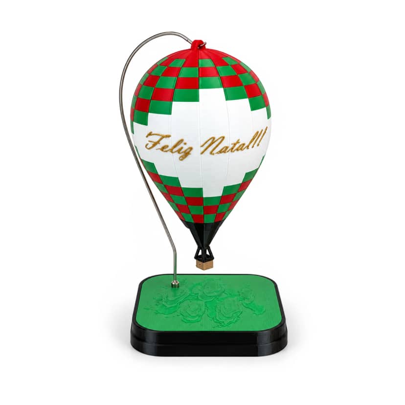 Miniatura de Balão de Ar Quente Feliz Natal